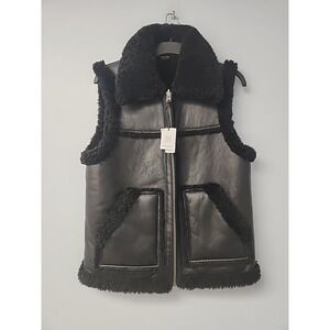 NWT Coach Reversible Shearling Womens  Vest size L MSRP 1198$